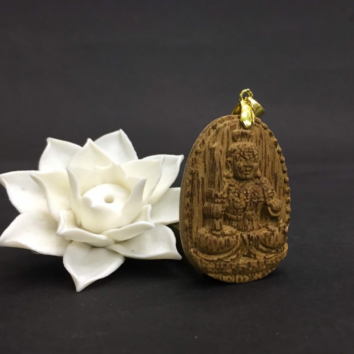 Vòng tay - Phật Bất Động Minh Vương Bồ Tát làm từ trầm 30 năm (Mặt lớn) - Đeo cổ - 2