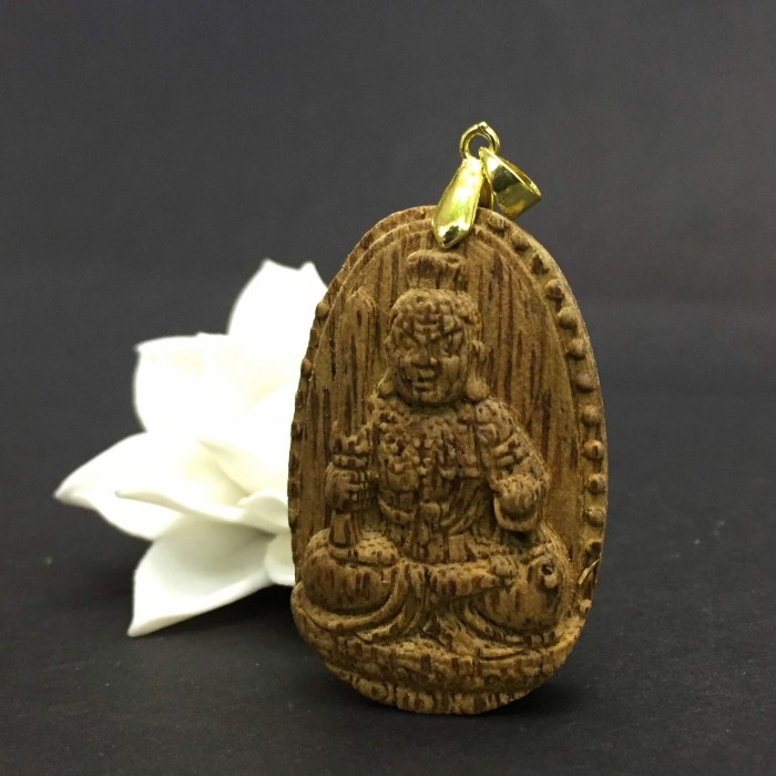 Vòng tay - Phật Bất Động Minh Vương Bồ Tát làm từ trầm 30 năm (Mặt lớn) - Đeo cổ - 3